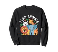 I Love Animals Mignon Wildlife Friends Kids Sweatshirt