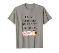 I Love Animals So I Don't Eat Them Vegan Plant Based T-Shirt