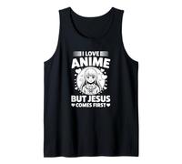 I Love Anime But Jesus Comes First - Anime chrétien Amusant Débardeur