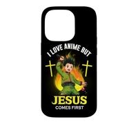I Love Anime But Jesus Comes First - Épée Japonaise chrétienne Coque pour iPhone 14 Pro