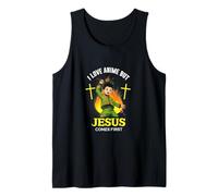 I Love Anime But Jesus Comes First - Épée Japonaise chrétienne Débardeur