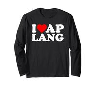 I Love AP Lang I Heart AP Lang Funny AP Langue anglaise Manche Longue