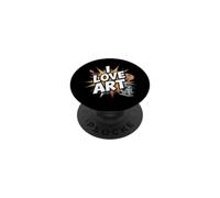 I Love Art Artiste Peintre Peinture Colorée Art Professeur PopSockets PopGrip Adhésif