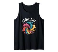 I Love Art Motif éclaboussures de Peinture colorée Débardeur
