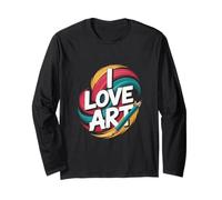I Love Art Vibrant Painterly Stroke Pencil Passion Manche Longue