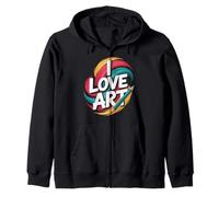 I Love Art Vibrant Painterly Stroke Pencil Passion Sweat à Capuche