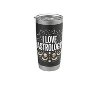 I Love Astrology Constellations Lune Étoiles Gobelet isotherme en acier inoxydable double paroi