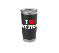 I Love Attic Ventilateur de loft ancien Gobelet isotherme en acier inoxydable double paroi