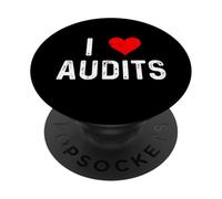I Love Audits - Évaluation des Risques de conformité à l'audit Interne Cardiaque PopSockets PopGrip Adhésif
