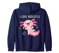 I Love Axolotls - Cute Amphibian Salamander Cartoon Graphic Sweat à Capuche