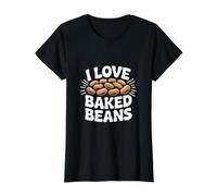 I Love Baked Beans Bold Typographie T-Shirt Graphique avec Valeur