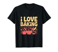I Love Baking Fouets Bols Rouleaux à pâtisserie T-Shirt Graphique avec Valeur
