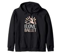 I Love Ballet Dance Mouvement Expression Sweat à Capuche