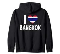 I Love Bangkok Capitale Thaïlande Drapeau Thaïlandais Cœur Bangkok Sweat à Capuche