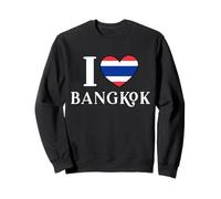 I Love Bangkok Heart Drapeau de la Thaïlande Sweatshirt