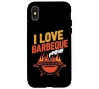I Love Barbeque Barbecue Grill Flammes Coque pour iPhone X/XS