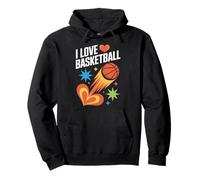 I Love Basketball Shooting Stars Cœur Sweat à Capuche