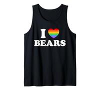 I Love Bears Mignon et drôle Big Man Rainbow Queer Gay Pride Fan Débardeur