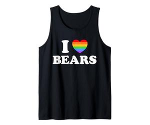 I Love Bears Mignon et drôle Big Man Rainbow Queer Gay Pride Fan Débardeur