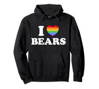 I Love Bears Mignon et drôle Big Man Rainbow Queer Gay Pride Fan Sweat à Capuche
