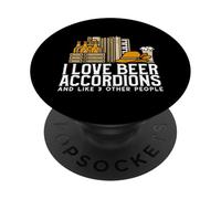 I Love Beer Accordéons and Like 3 Other People PopSockets PopGrip Adhésif