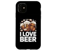 I Love Beer Barls Mousse débordante Coque pour iPhone 11