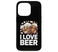 I Love Beer Barls Mousse débordante Coque pour iPhone 13 Pro
