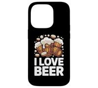 I Love Beer Barls Mousse débordante Coque pour iPhone 14 Pro