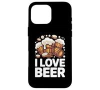I Love Beer Barls Mousse débordante Coque pour iPhone 16 Pro Max