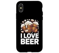 I Love Beer Barls Mousse débordante Coque pour iPhone X/XS