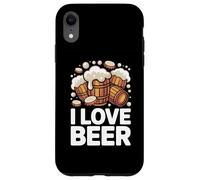 I Love Beer Barls Mousse débordante Coque pour iPhone XR