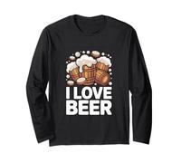 I Love Beer Barls Mousse débordante Manche Longue