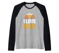I Love Beer Celebration Cheers Art Manche Raglan