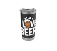 I Love Beer Festive Barrel Fun Gobelet isotherme en acier inoxydable double paroi