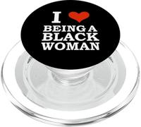 I Love Being a Black Woman Black is Beautiful Pride PopSockets PopGrip pour MagSafe