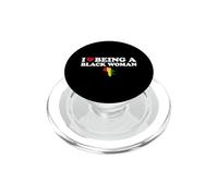 I Love Being A Black Woman PopSockets PopGrip pour MagSafe