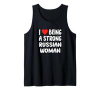 I Love Being A Strong Russian Woman - Heart Moscow Débardeur