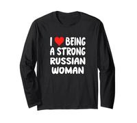I Love Being A Strong Russian Woman - Heart Moscow Manche Longue