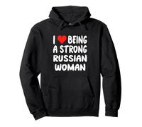 I Love Being A Strong Russian Woman - Heart Moscow Sweat à Capuche