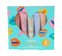 I Love Being Lippy Lip Care Set, Includes Lip Scrub, Lip Butter, Lip Balm, Lip Plumper, and Lip Gloss, Fruity and Minty Lip Exfoliation, Protection and Long-Lasting Hydration, Pack of 5x 15ml