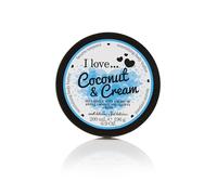 I LOVE Beurre Corporel Noix de Coco & Crème 87% d’Ingrédients d’Origine Naturelle avec Beurre de Karité & Huile de Coco - Soin Nourrissant & Hydratant pour une Peau Douce & Souple Vegan 200ml