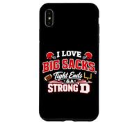 I Love Big Sacks Tight Ends Strong D Football Humour Coque pour iPhone XS Max
