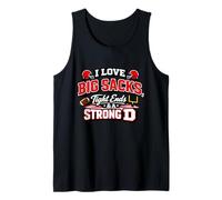 I Love Big Sacks Tight Ends Strong D Football Humour Débardeur