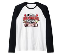 I Love Big Sacks Tight Ends Strong D Football Humour Manche Raglan