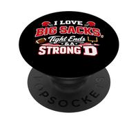 I Love Big Sacks Tight Ends Strong D Football Humour PopSockets PopGrip Adhésif