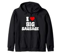 I Love Big Sausage Drôle Gay Festival Thés et Sacs BBQ Love Sweat à Capuche
