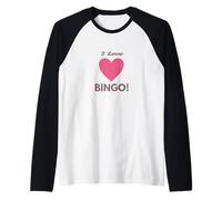 I Love Bingo! Funny Old Lady Costume Men & Women Bingo Manche Raglan