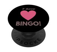 I Love Bingo! Funny Old Lady Costume Men & Women Bingo PopSockets PopGrip Adhésif