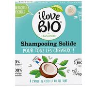 I Love Bio Shampoing Solide Huile de Coco et Thé Vert Bio 65 g