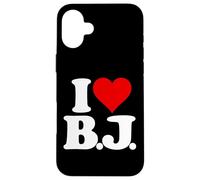 I Love BJ I Heart B.J. Initiales Monogramme Coque pour iPhone 16 Plus
